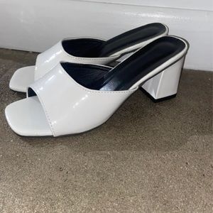 Chunky mule heels